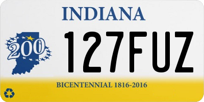 IN license plate 127FUZ