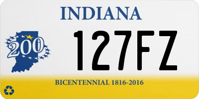 IN license plate 127FZ