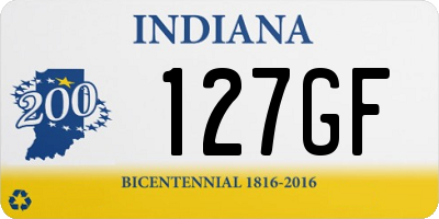 IN license plate 127GF