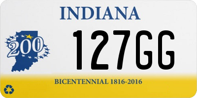 IN license plate 127GG