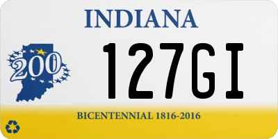 IN license plate 127GI