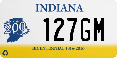 IN license plate 127GM