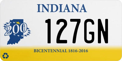 IN license plate 127GN