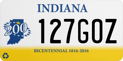 IN license plate 127GOZ