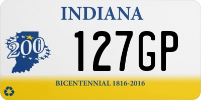 IN license plate 127GP