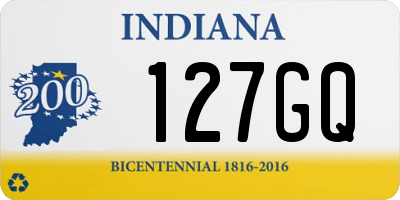 IN license plate 127GQ