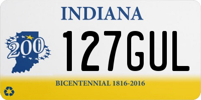 IN license plate 127GUL