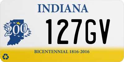 IN license plate 127GV