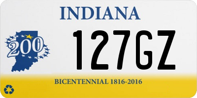 IN license plate 127GZ