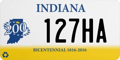 IN license plate 127HA