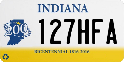 IN license plate 127HFA