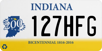 IN license plate 127HFG