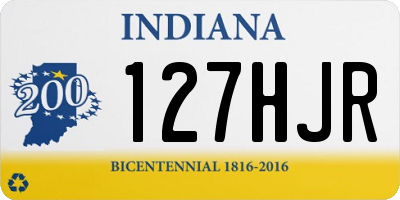 IN license plate 127HJR