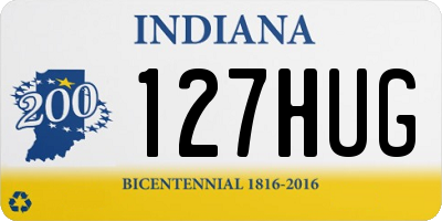 IN license plate 127HUG