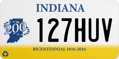 IN license plate 127HUV
