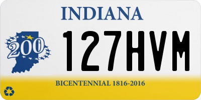 IN license plate 127HVM