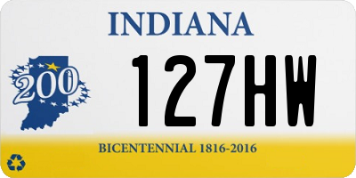 IN license plate 127HW