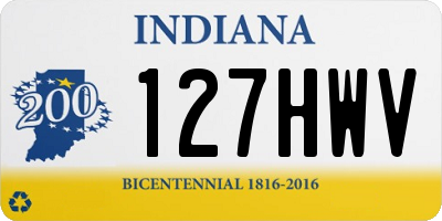 IN license plate 127HWV