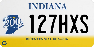 IN license plate 127HXS