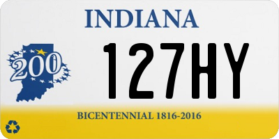 IN license plate 127HY