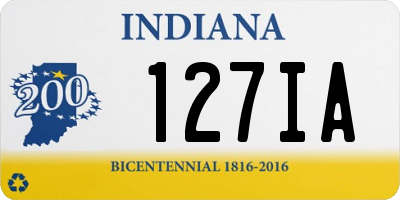 IN license plate 127IA