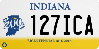 IN license plate 127ICA