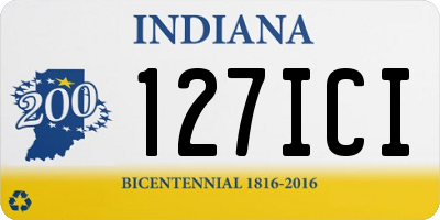 IN license plate 127ICI