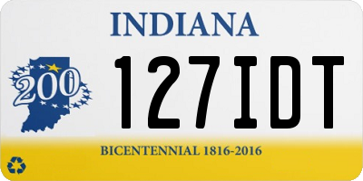 IN license plate 127IDT