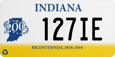 IN license plate 127IE