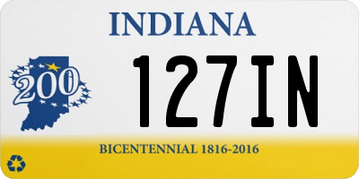 IN license plate 127IN