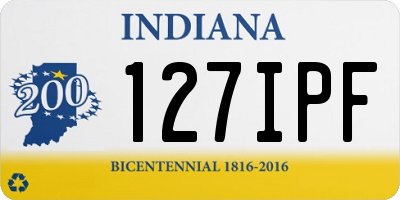 IN license plate 127IPF