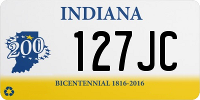 IN license plate 127JC
