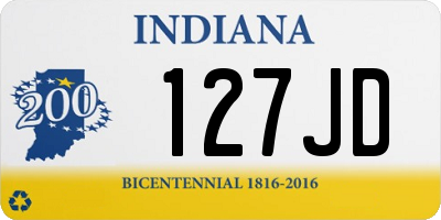 IN license plate 127JD