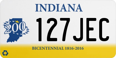 IN license plate 127JEC