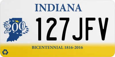 IN license plate 127JFV