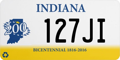 IN license plate 127JI