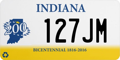 IN license plate 127JM