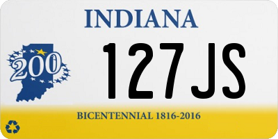 IN license plate 127JS