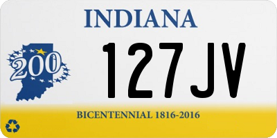 IN license plate 127JV