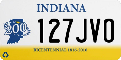 IN license plate 127JVO