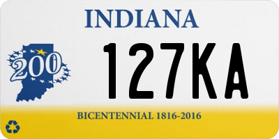 IN license plate 127KA