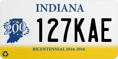 IN license plate 127KAE