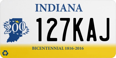 IN license plate 127KAJ