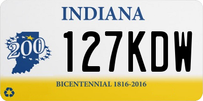 IN license plate 127KDW