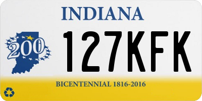 IN license plate 127KFK