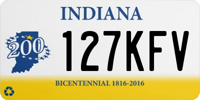 IN license plate 127KFV