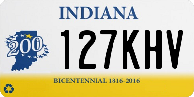 IN license plate 127KHV