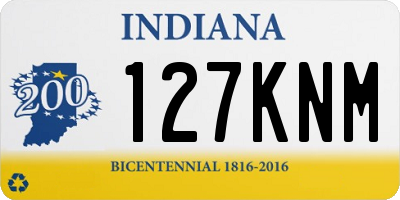 IN license plate 127KNM