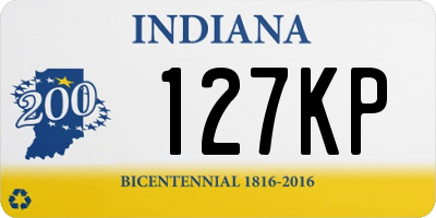 IN license plate 127KP