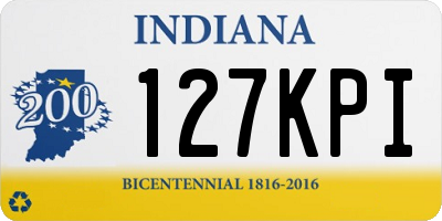 IN license plate 127KPI